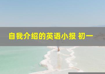 自我介绍的英语小报 初一